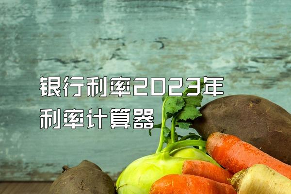 银行利率2023年利率计算器