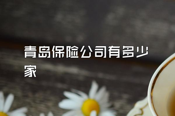 青岛保险公司有多少家