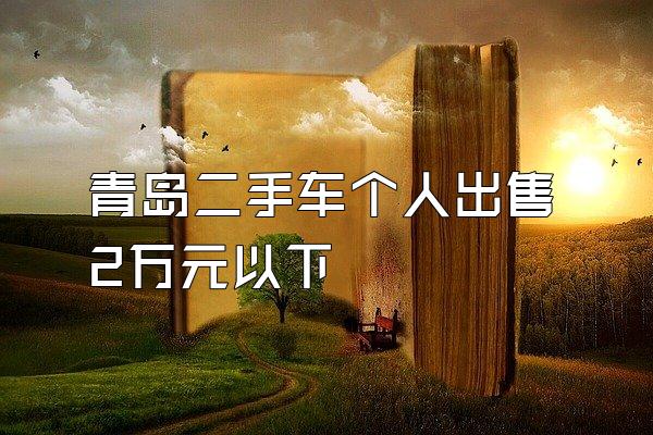 青岛二手车个人出售2万元以下