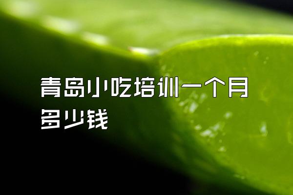 青岛小吃培训一个月多少钱