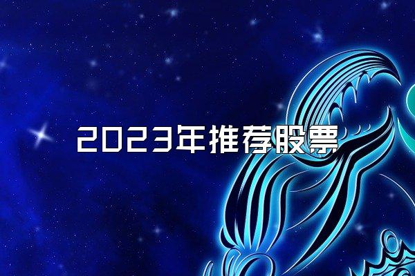 2023年推荐股票