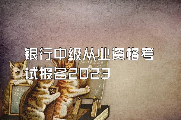 银行中级从业资格考试报名2023