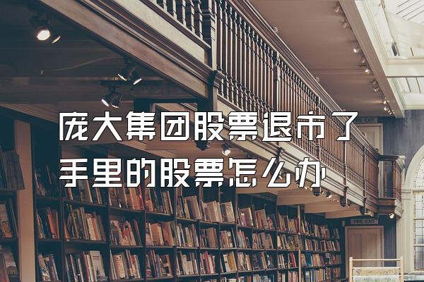 庞大集团股票退市了手里的股票怎么办