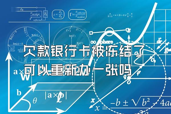 欠款银行卡被冻结了可以重新办一张吗