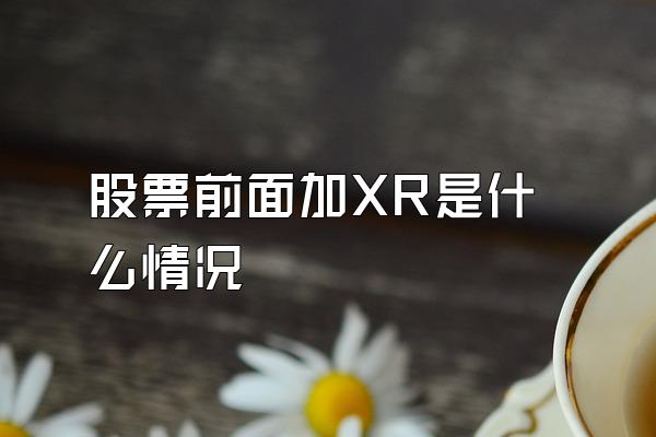 股票前面加XR是什么情况