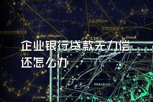 企业银行贷款无力偿还怎么办