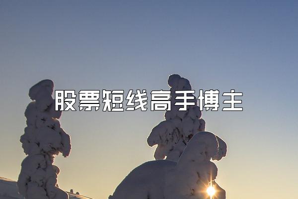 股票短线高手博主